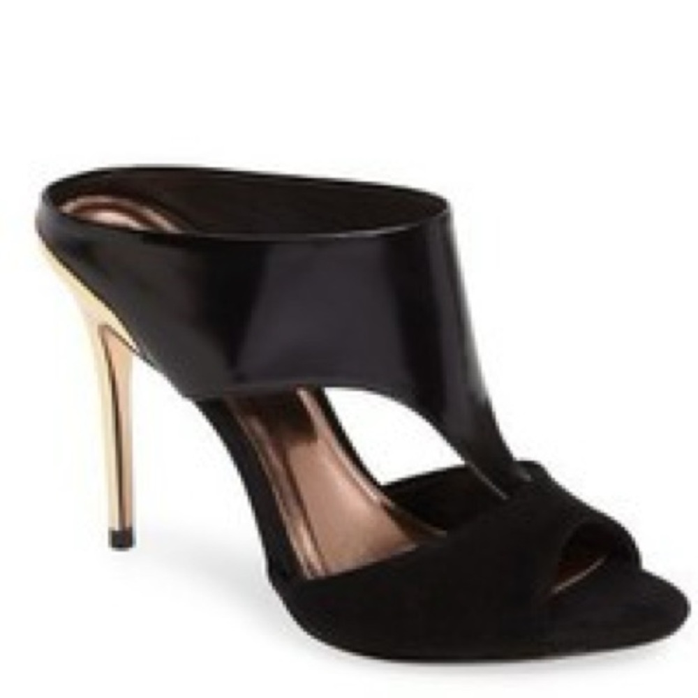 Ted baker London torr mules black and gold size 6 NWOB
